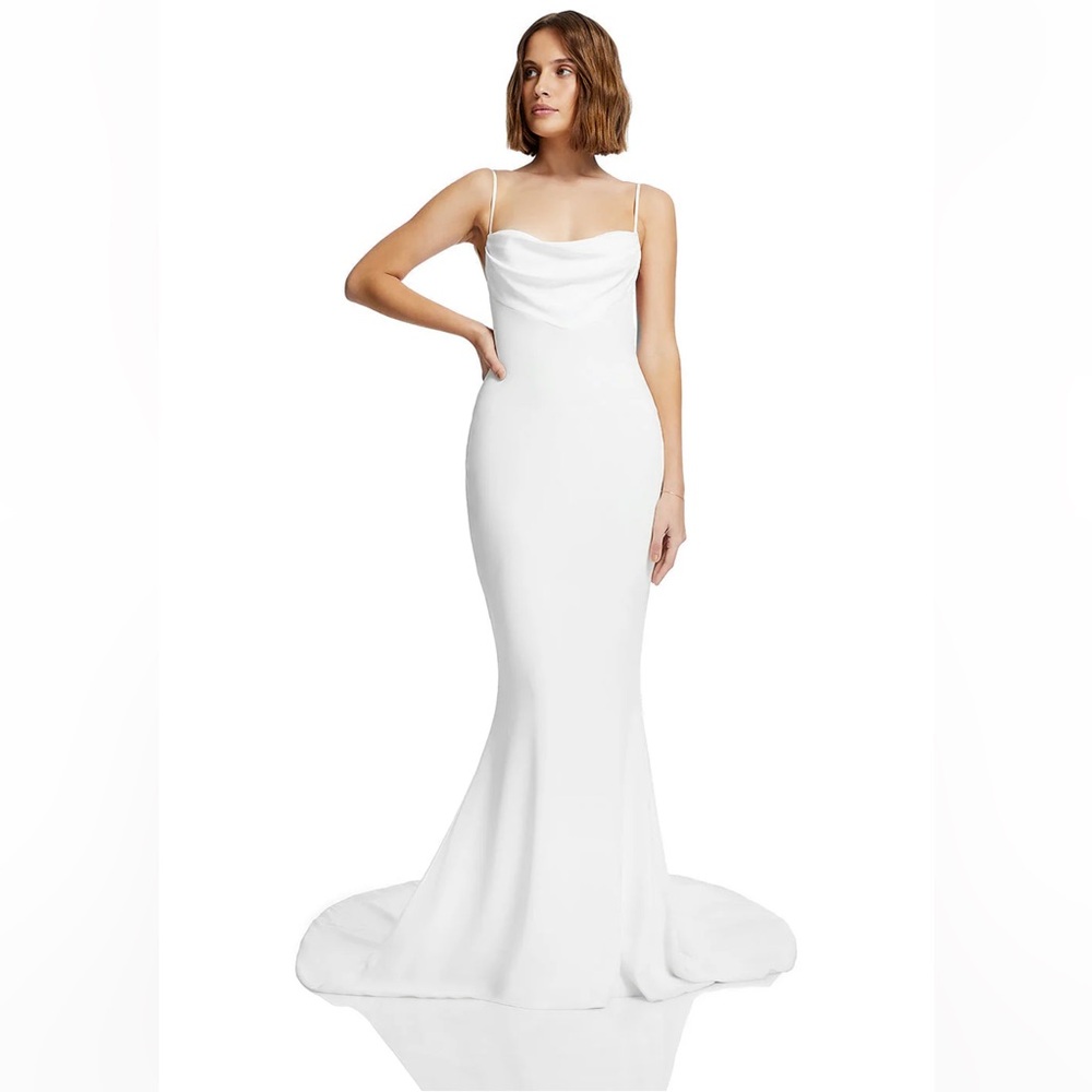 KHYA AUTUMN white wedding sample gown - Size 3 (top/bottom) UNALTERED